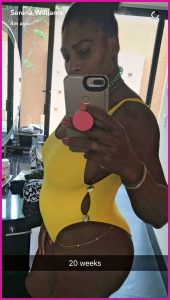 Serena Williams announces pregnancy with Snapchat photo